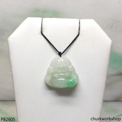 Small jade happy Buddha pendant
