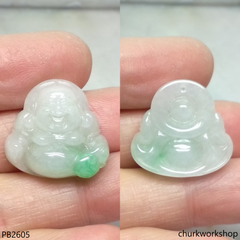 Small jade happy Buddha pendant