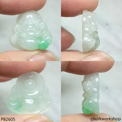Small jade happy Buddha pendant