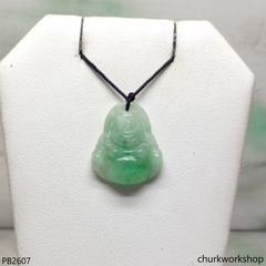 Small jade happy Buddha pendant