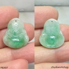 Small jade happy Buddha pendant