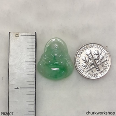 Small jade happy Buddha pendant