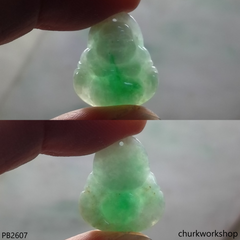 Small jade happy Buddha pendant