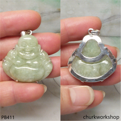 Jade happy Buddha pendant