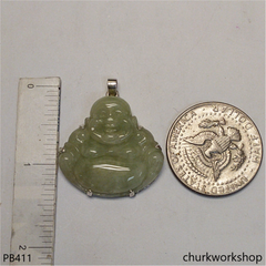 Jade happy Buddha pendant