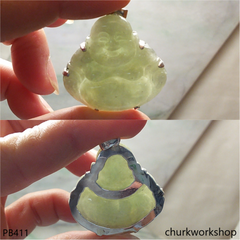 Jade happy Buddha pendant