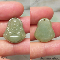 Small jade happy Buddha pendant