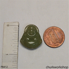 Small jade happy Buddha pendant