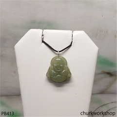 Small jade happy Buddha pendant