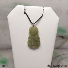 Small jade lady Buddha pendant
