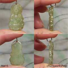 Small jade lady Buddha pendant