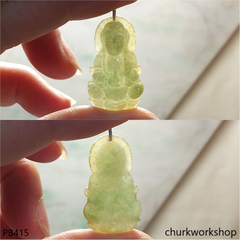 Small jade lady Buddha pendant