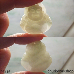 Jade happy Buddha pendant