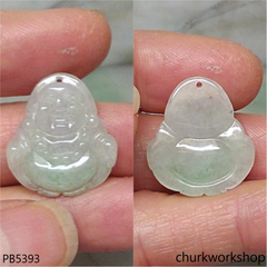Small light jade happy Buddha pendant