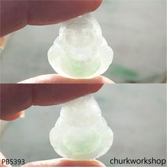 Small light jade happy Buddha pendant