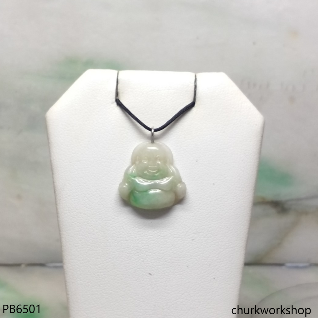 Small jade happy Buddha pendant