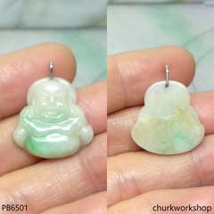 Small jade happy Buddha pendant