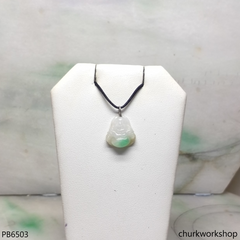 Small jade happy Buddha pendant