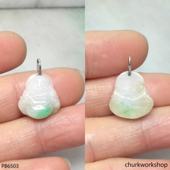 Small jade happy Buddha pendant