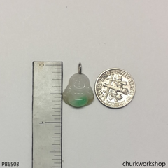 Small jade happy Buddha pendant