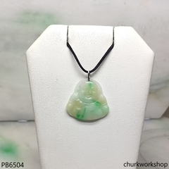 Small jade happy Buddha pendant