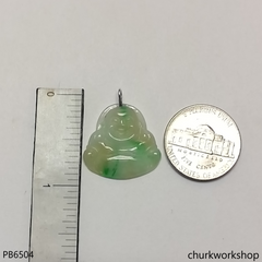 Small jade happy Buddha pendant