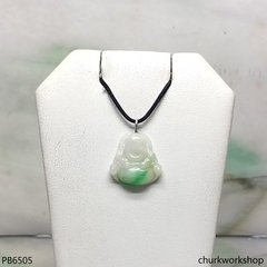 Small jade happy Buddha pendant
