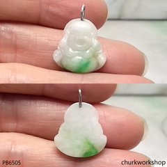 Small jade happy Buddha pendant