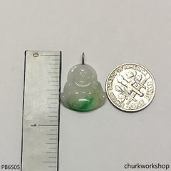 Small jade happy Buddha pendant