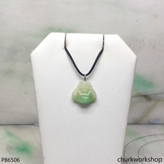Small jade happy Buddha pendant