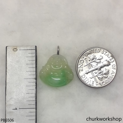 Small jade happy Buddha pendant