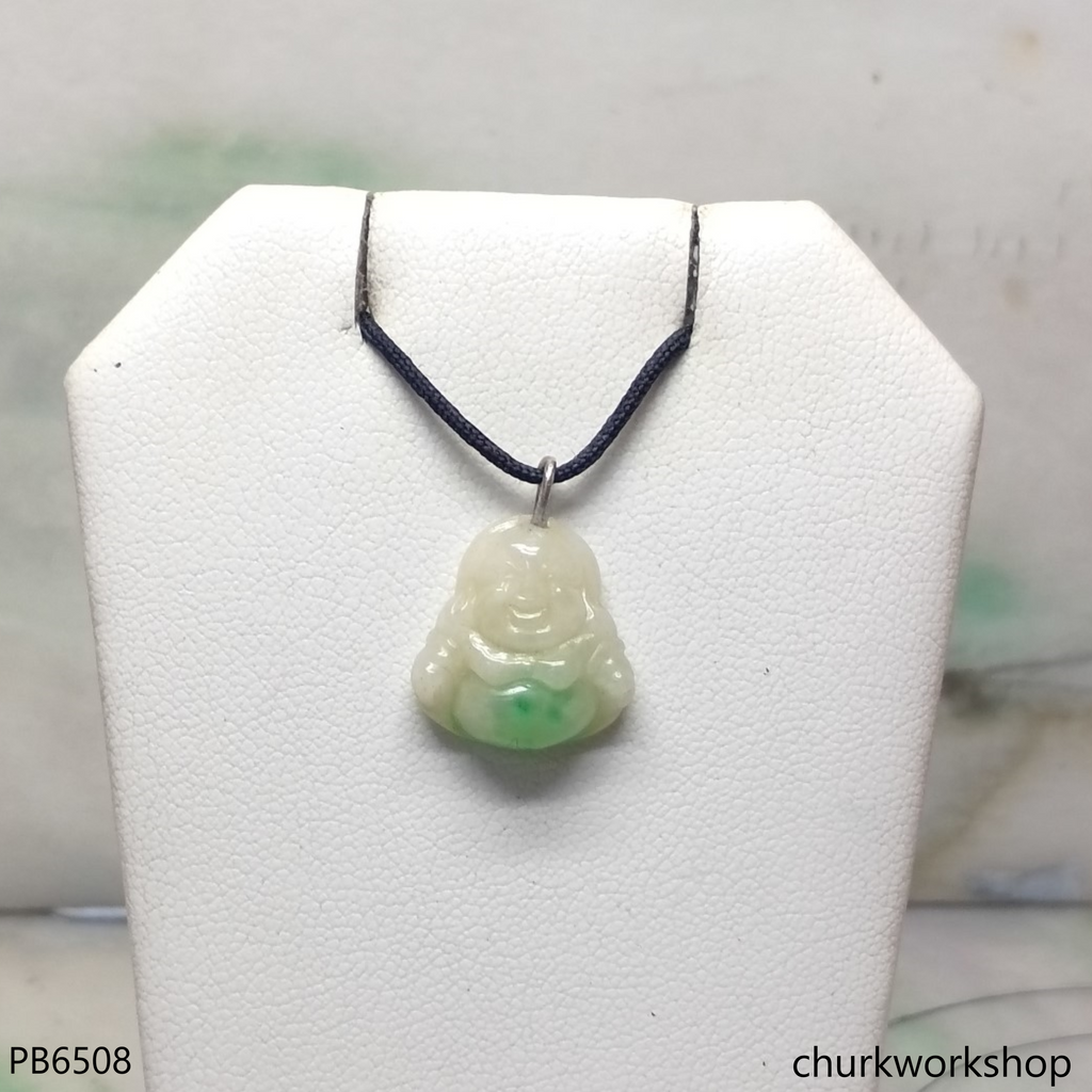 Small jade happy Buddha pendant