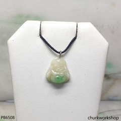 Small jade happy Buddha pendant