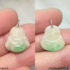 Small jade happy Buddha pendant