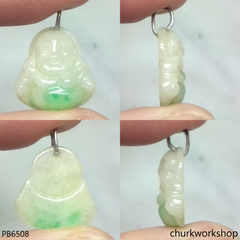 Small jade happy Buddha pendant