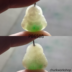 Small jade happy Buddha pendant