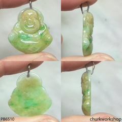 Small multicolor jade happy Buddha pendant