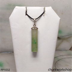 Yellowish green small jade cylinder