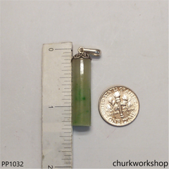 Yellowish green small jade cylinder