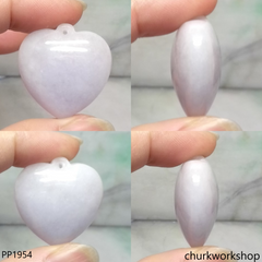Light lavender jade heart