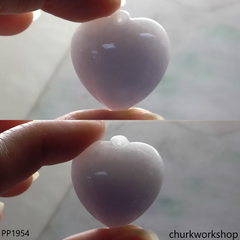 Light lavender jade heart