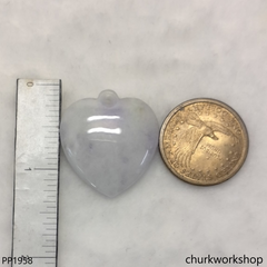 Pale lavender jade heart