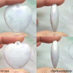Pale lavender jade heart