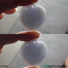 Pale lavender jade heart
