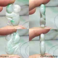 Jade monkey pendant