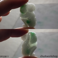 Jade monkey pendant