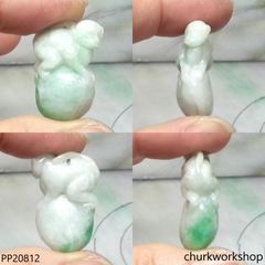 Jade monkey pendant