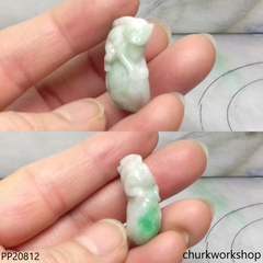 Jade monkey pendant