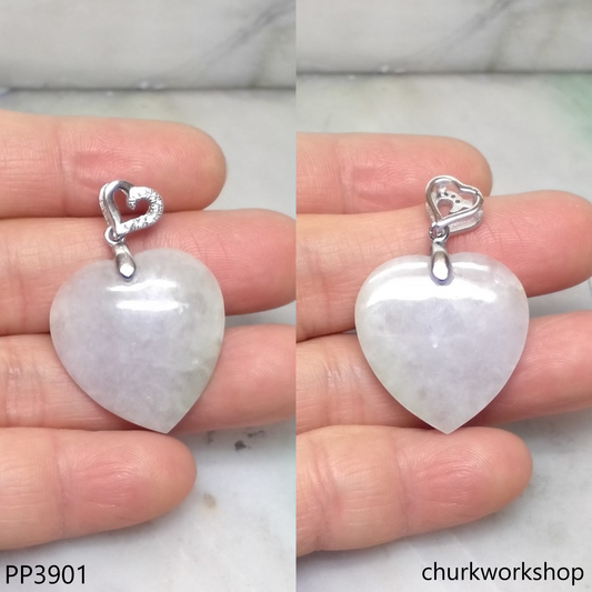 Light lavender jade heart