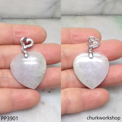 Light lavender jade heart